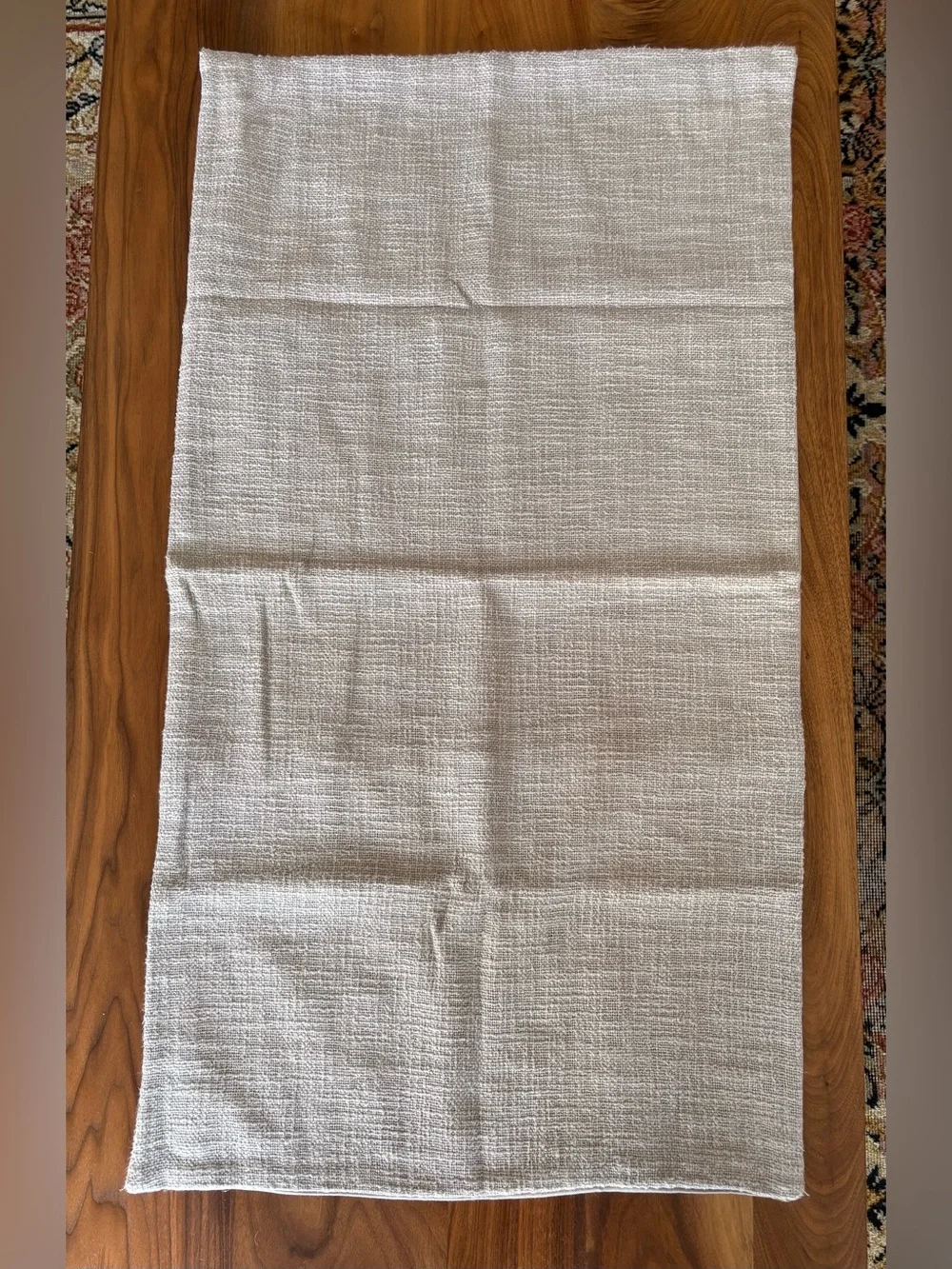 Crate & Barrel King Duvet Cover + 2 King Shams Greige Textured Linen Blend Set